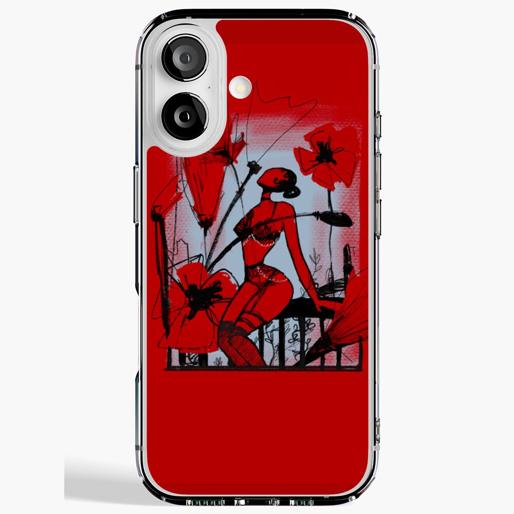 Scarlet Bloom Muse iPhone case